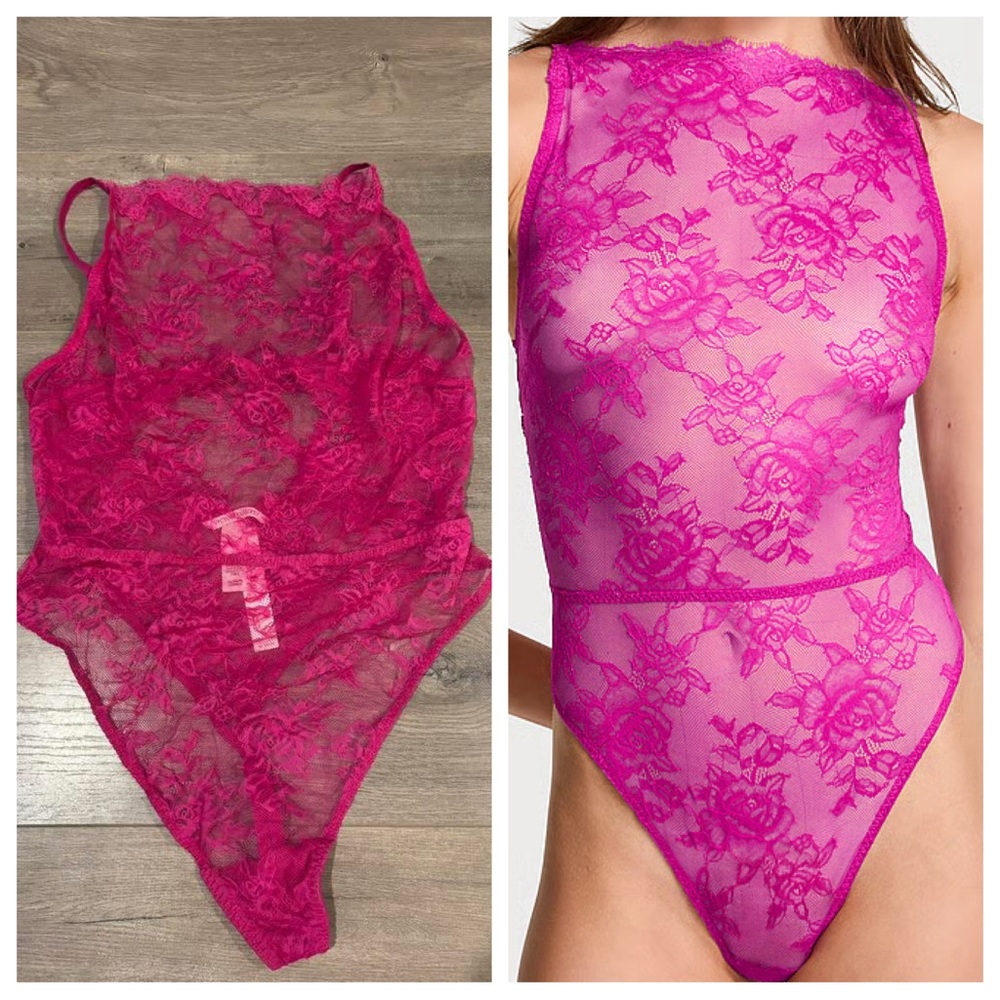 Victorias Secret High Neck Lace Teddy